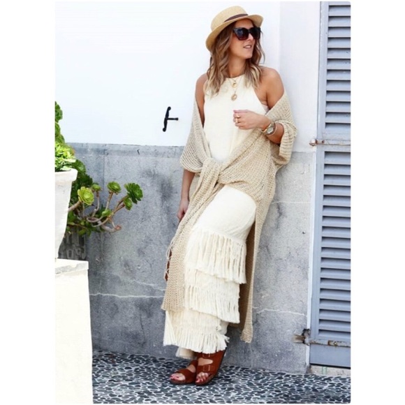 zara cream midi dress